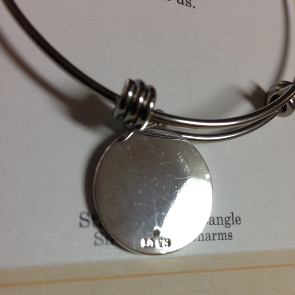 Saint Christopher Silver Plated Charm Bangle - Picture 5 of 8